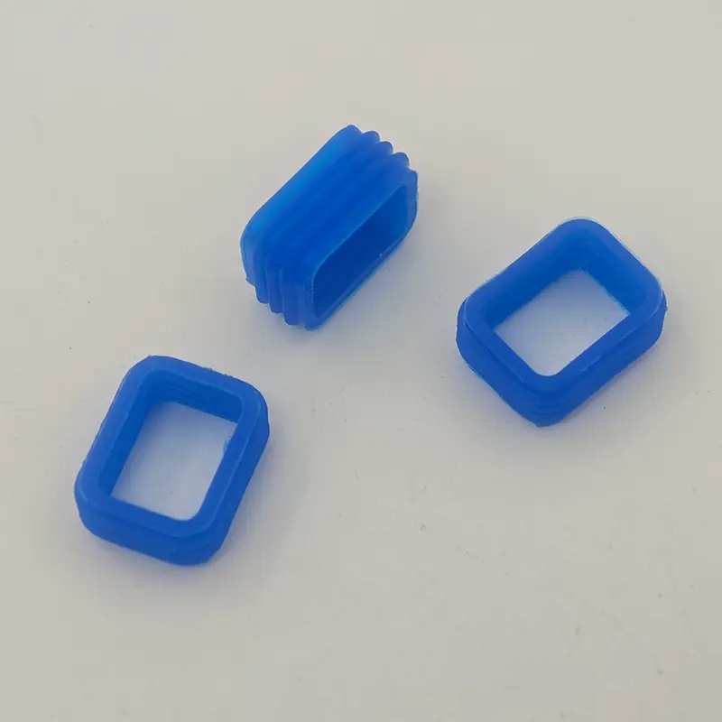 Blue 3 Way Silicone Rubber Connector Gasket