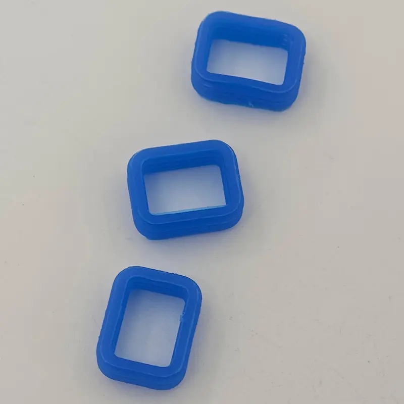 Blue 3 Way Silicone Rubber Connector Gasket